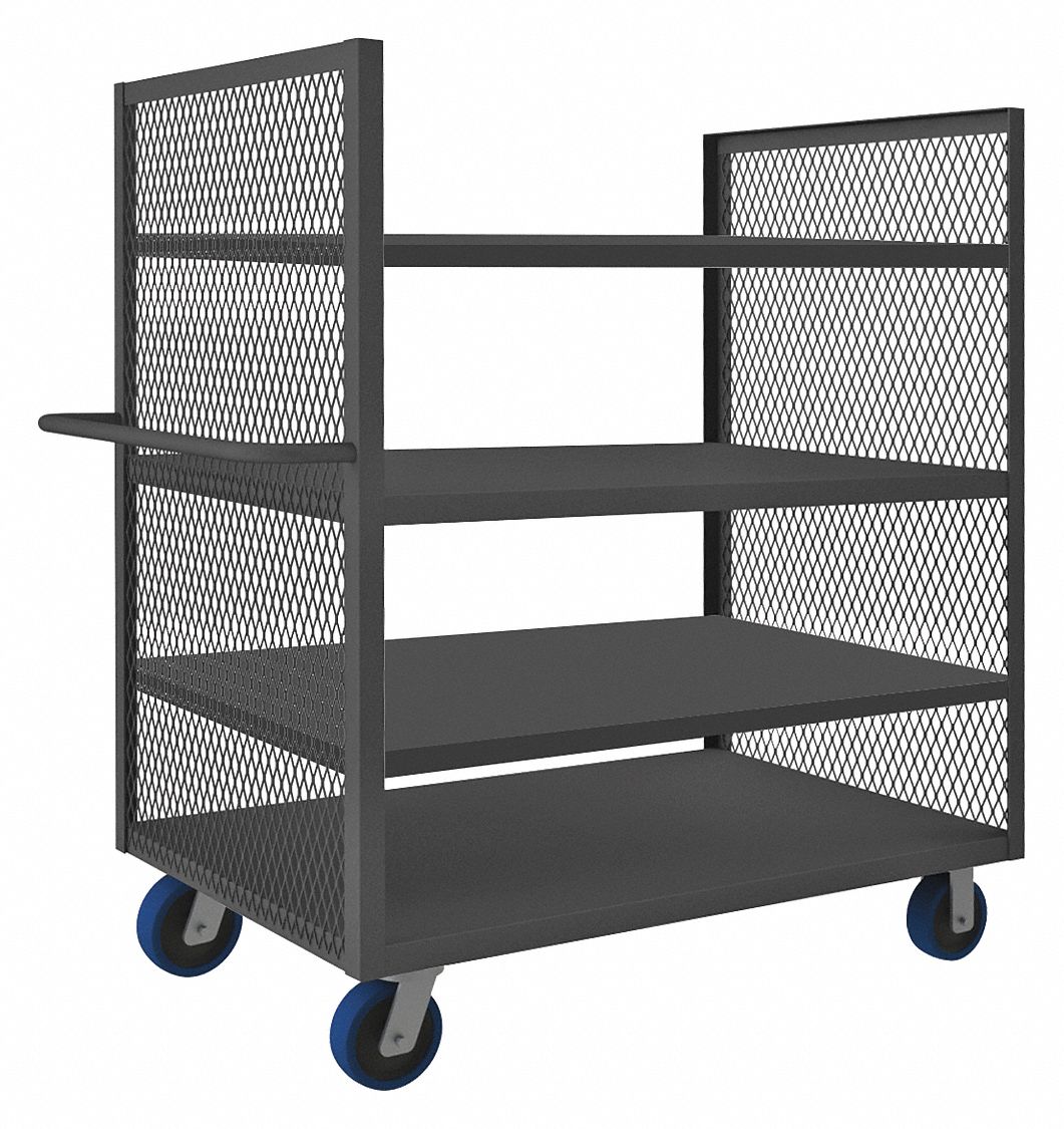 2 Sided Low Deck Cart 4 Shelves 3600 lb.