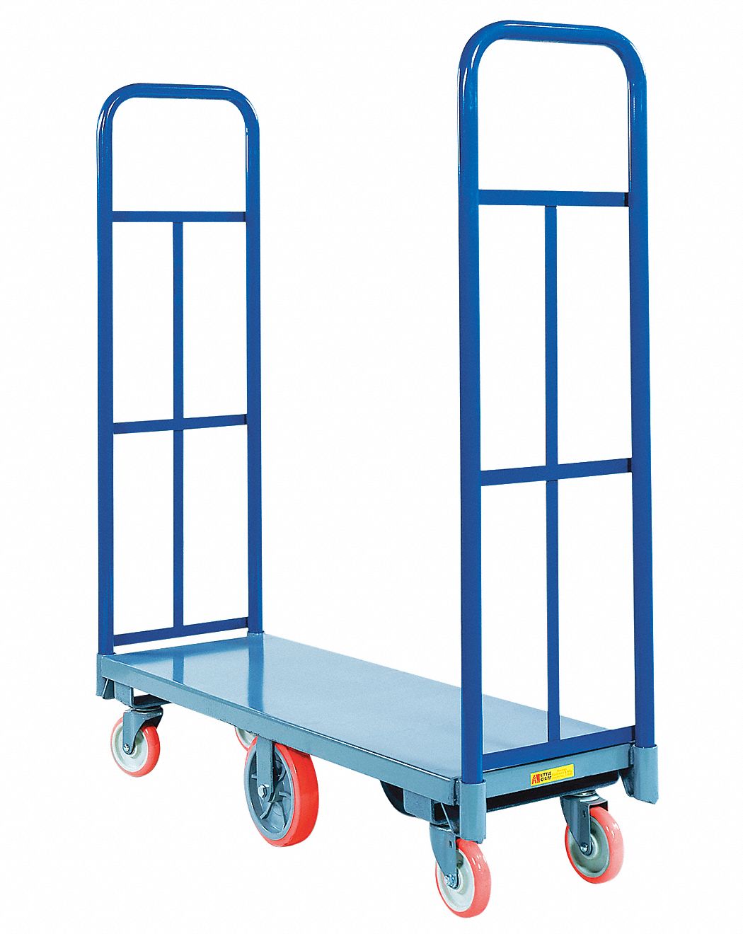 Narrow Steel-Deck Platform Truck: 2, 000 lb Load Capacity, 48 in x 16 in x 10 in, Solid