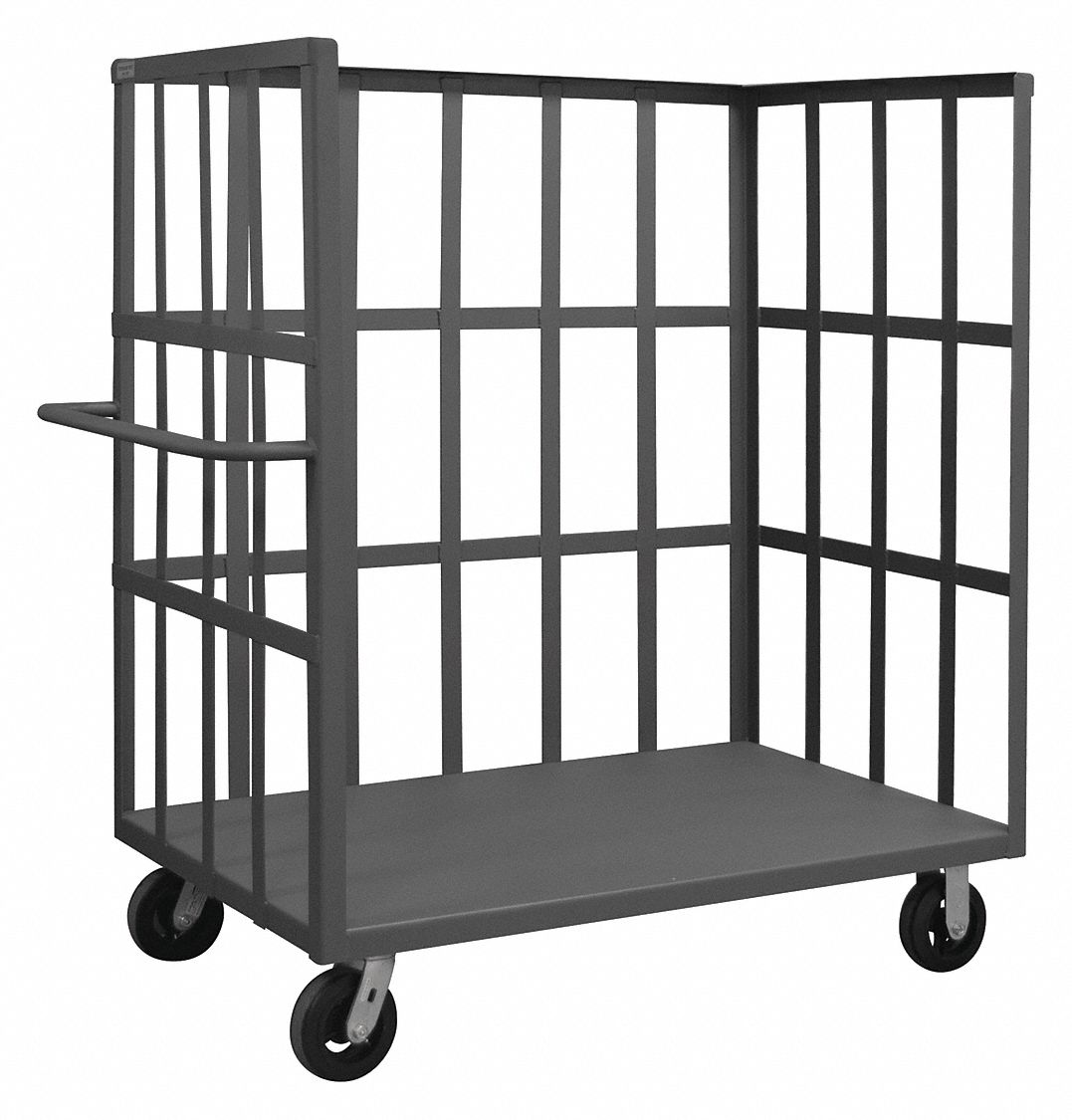 Single-Side-Access Slat-Wall Metal Stock Truck: 2, 000 lb Load Capacity, 48 inx30 in