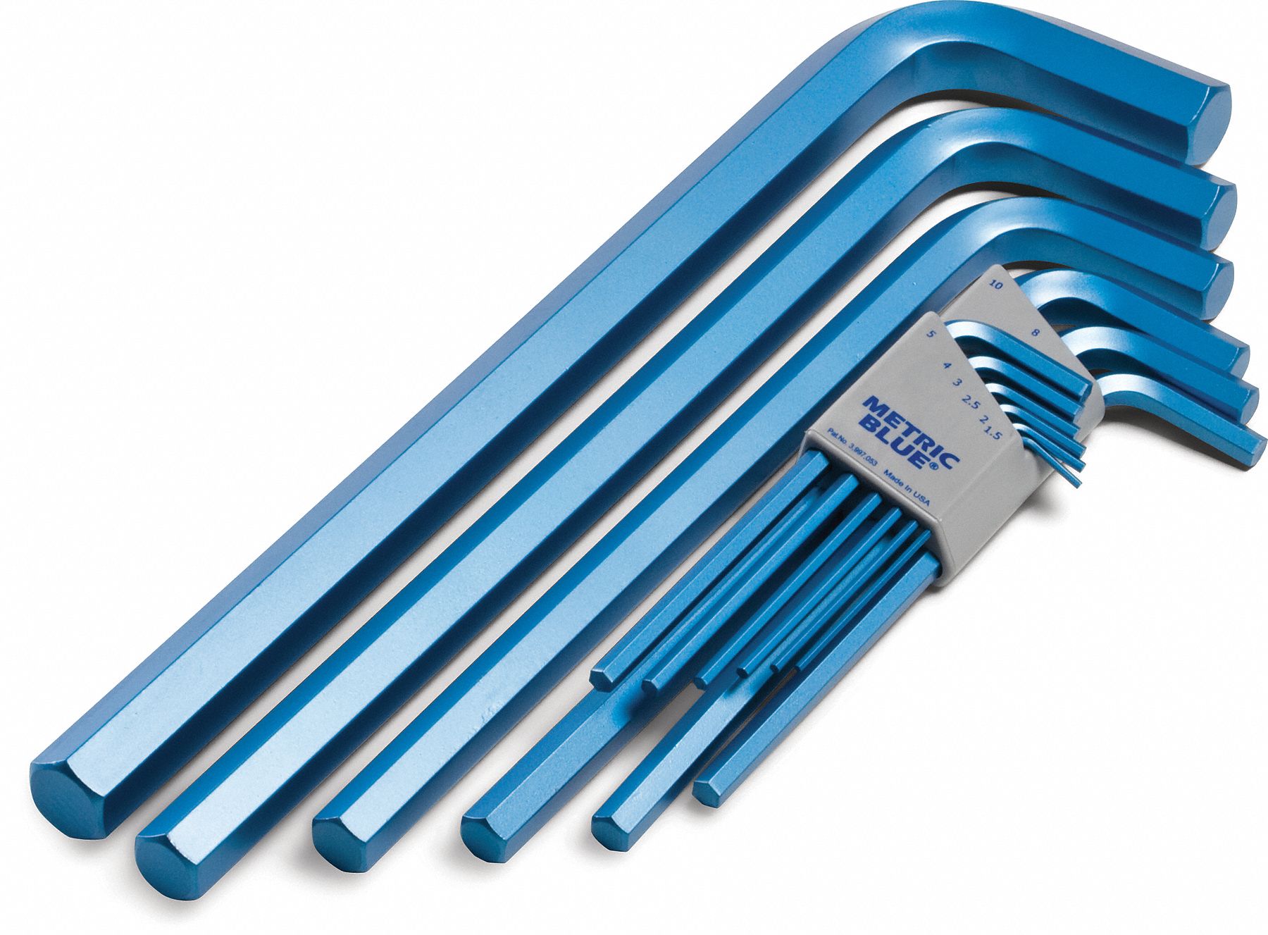 METRIC BLUE Hex Key Set 19G971UST194299 Grainger