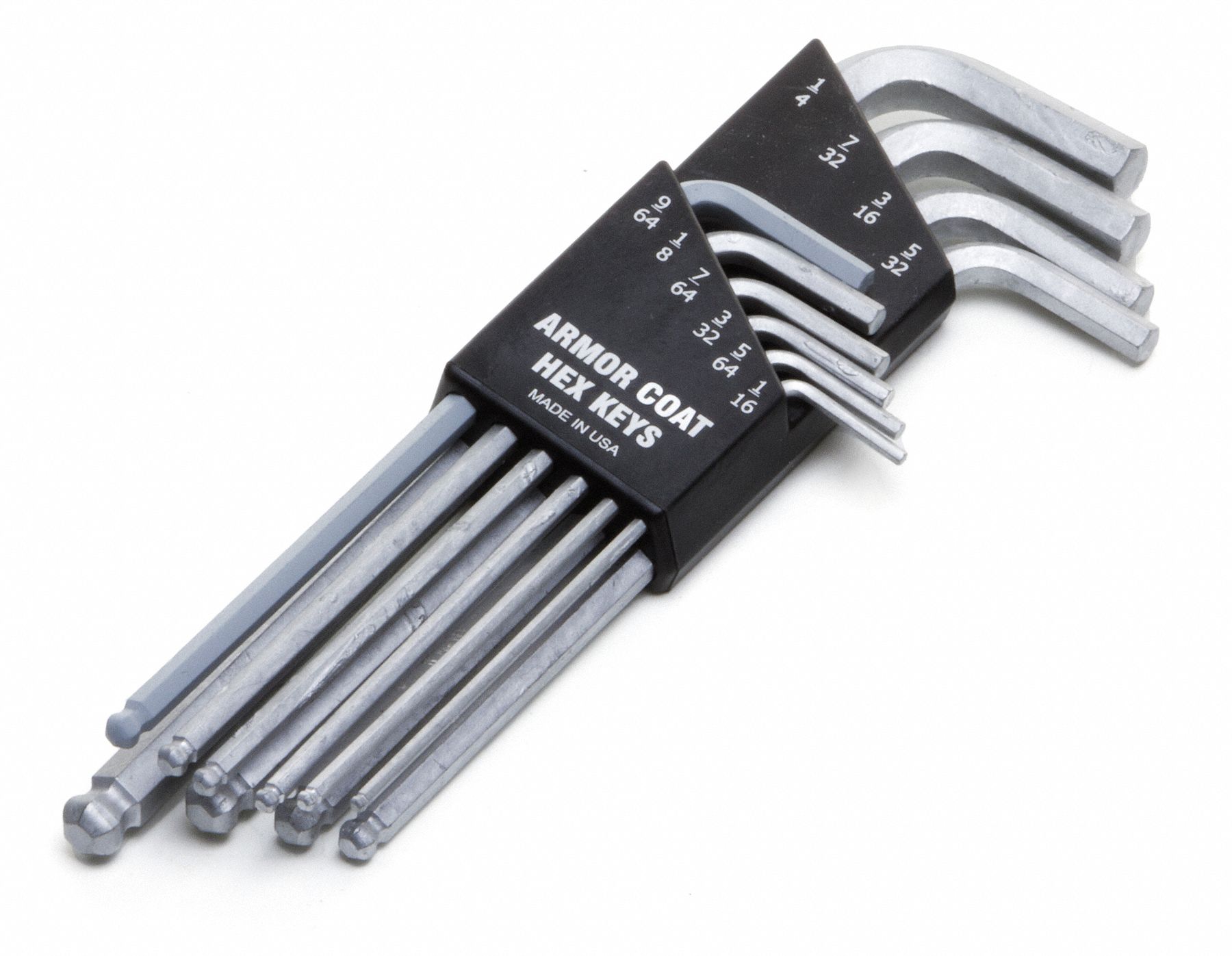 Alloy Steel Ball End L-Shaped SAE Hex Key Set, 3 to 5.31