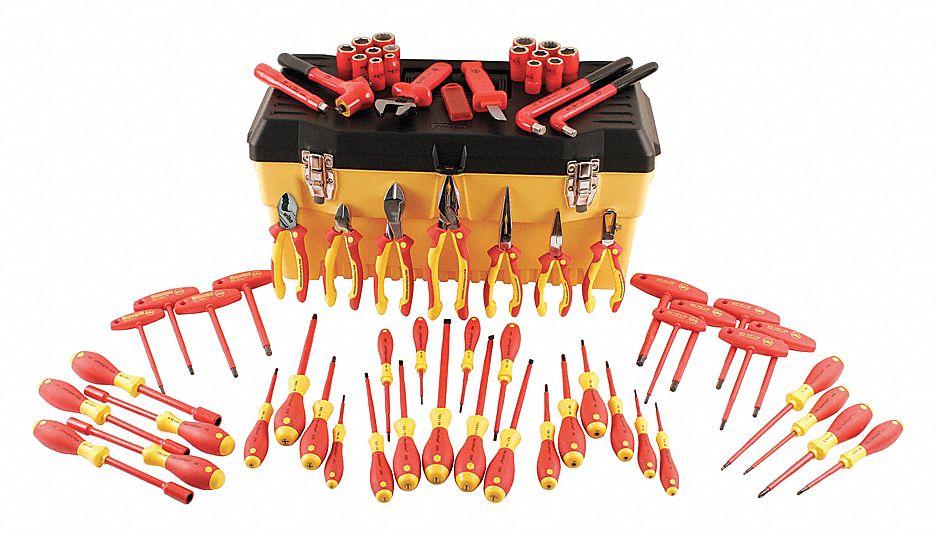 INSULATED TOOL KIT, INSULATED, 63 TOTAL PIECES, TOOL BAG