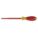 INSULATED SLOTTED SCREWDRIVER, 1/4 IN TIP SIZE, 10 1/2 IN OVERALL L, 6 IN SHANK L