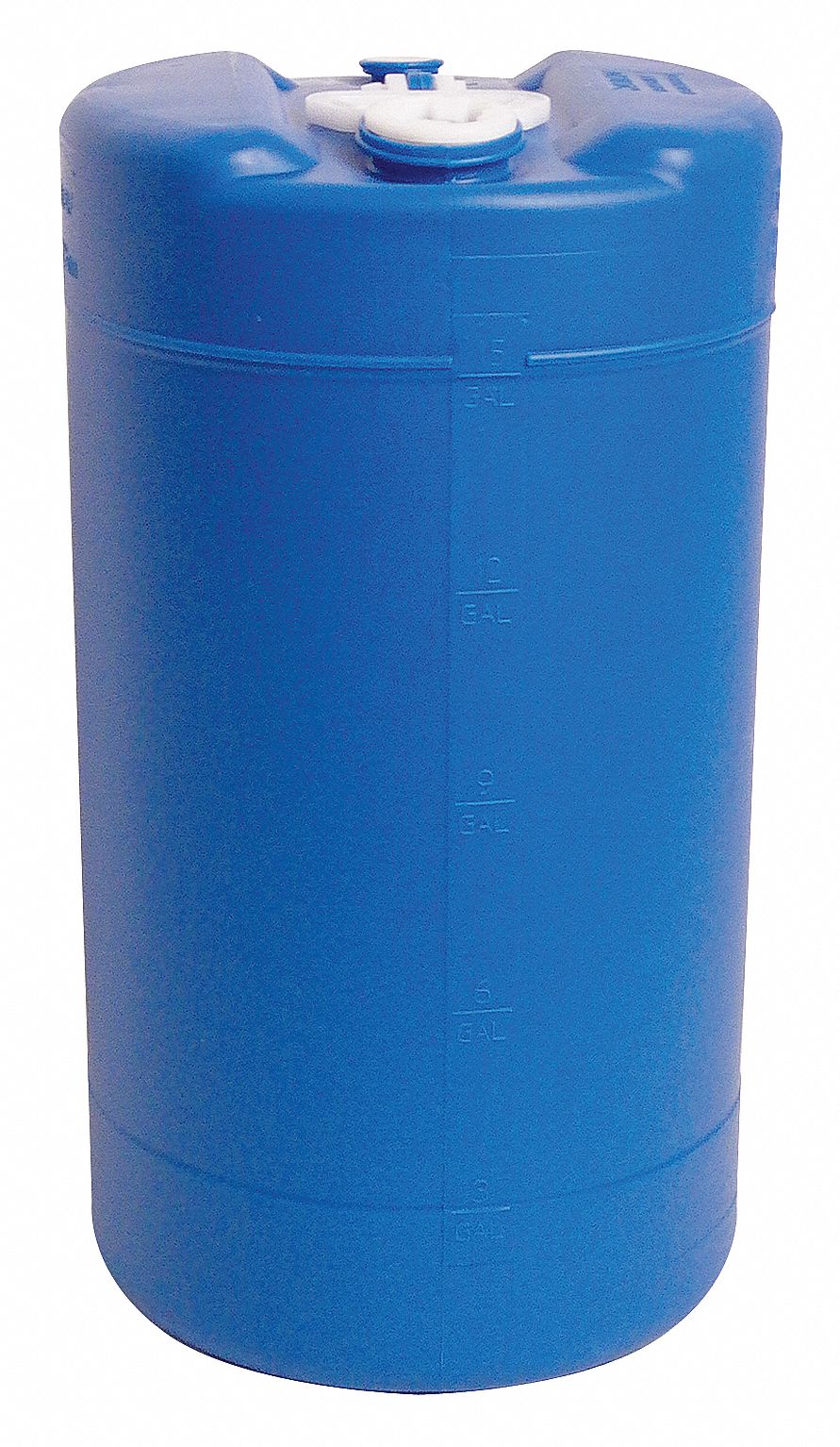TRANSPORT DRUM, HDPE, 15 GALON, UNLINED/NO INTERIOR COATING, BLUE/BLUE