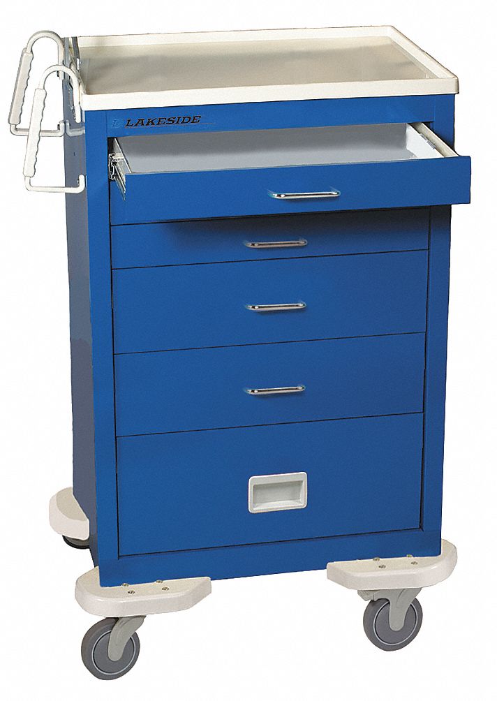 LAKESIDE, Steel, (2) Swivel/(2) Swivel with Brake, General Medical