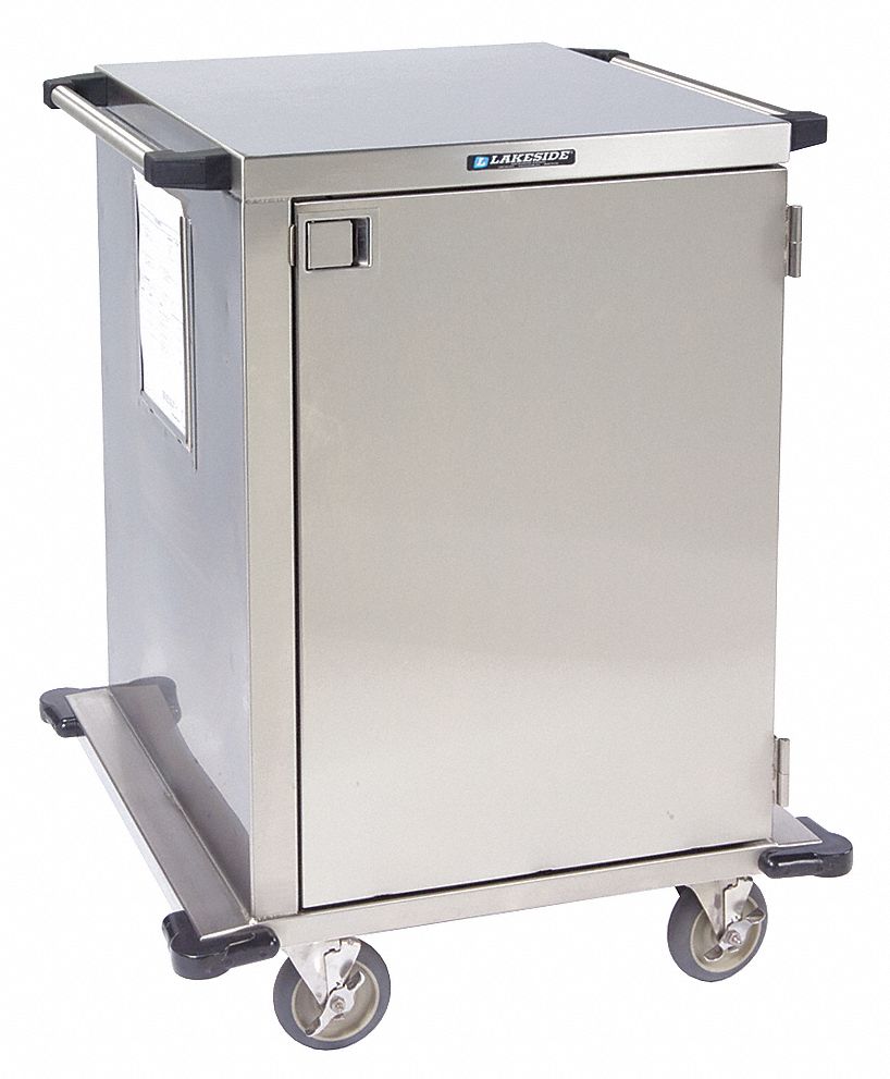 LAKESIDE Surgical Case Cart, 300 lb Load Capacity, Silver, 24 inx24 in 19H2776930 Grainger