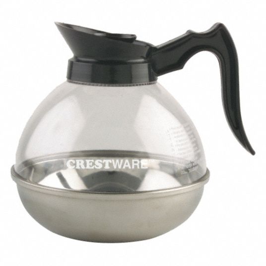 Bloomfield Black Handle Glass Coffee Pot