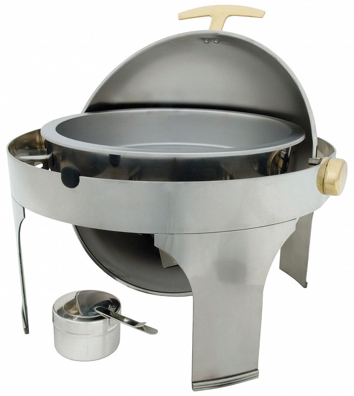 CRESTWARE, 211/2 dia. x 181/2 in, Stainless Steel, Round Elegance