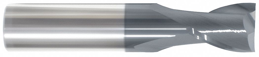 Square End Mill: Carbide, AlTiN Coated, 2 Flute, 5/16" Mill Dia, 1/2" LOC, 2" OAL