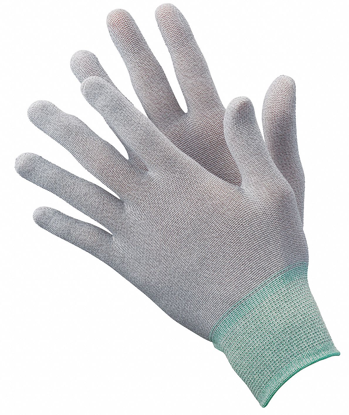 gray knit gloves