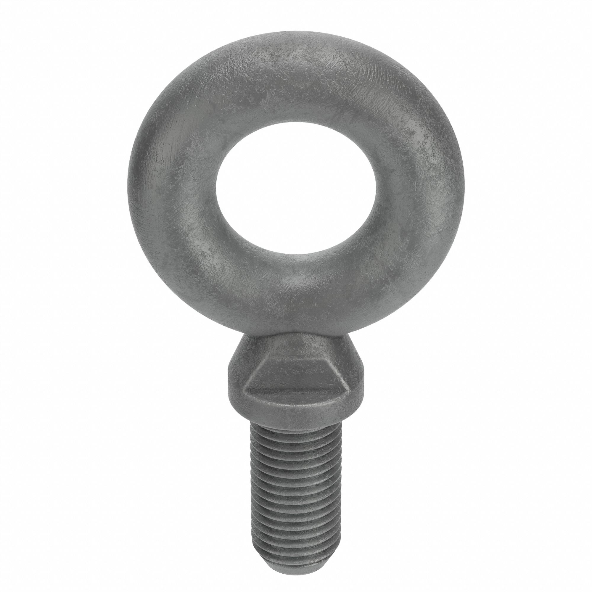 Machinery Eye Bolt: With Shoulder, Steel, Galvanized, 1 1/2"-6 Thread Size, 3 1/2 in Thread Lg