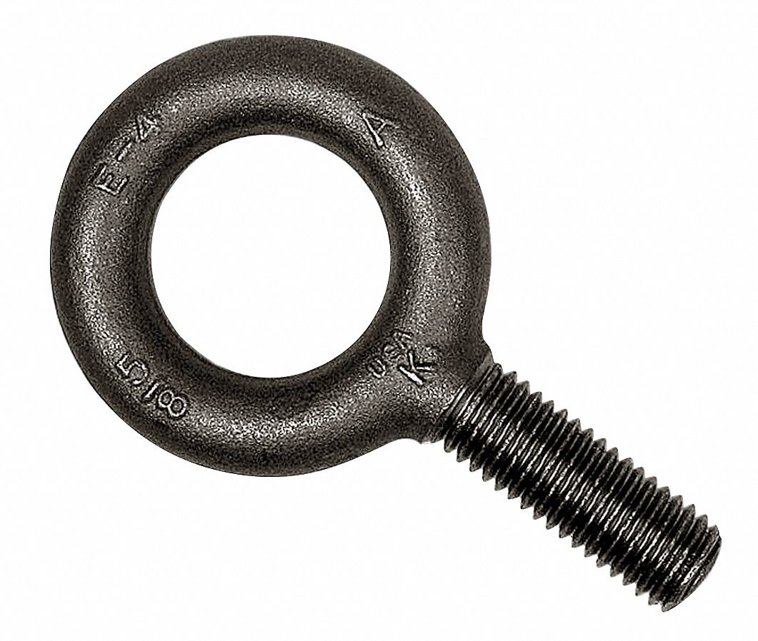 KEN Machinery Eye Bolt Without Shoulder, Steel, Plain, 3/4"10