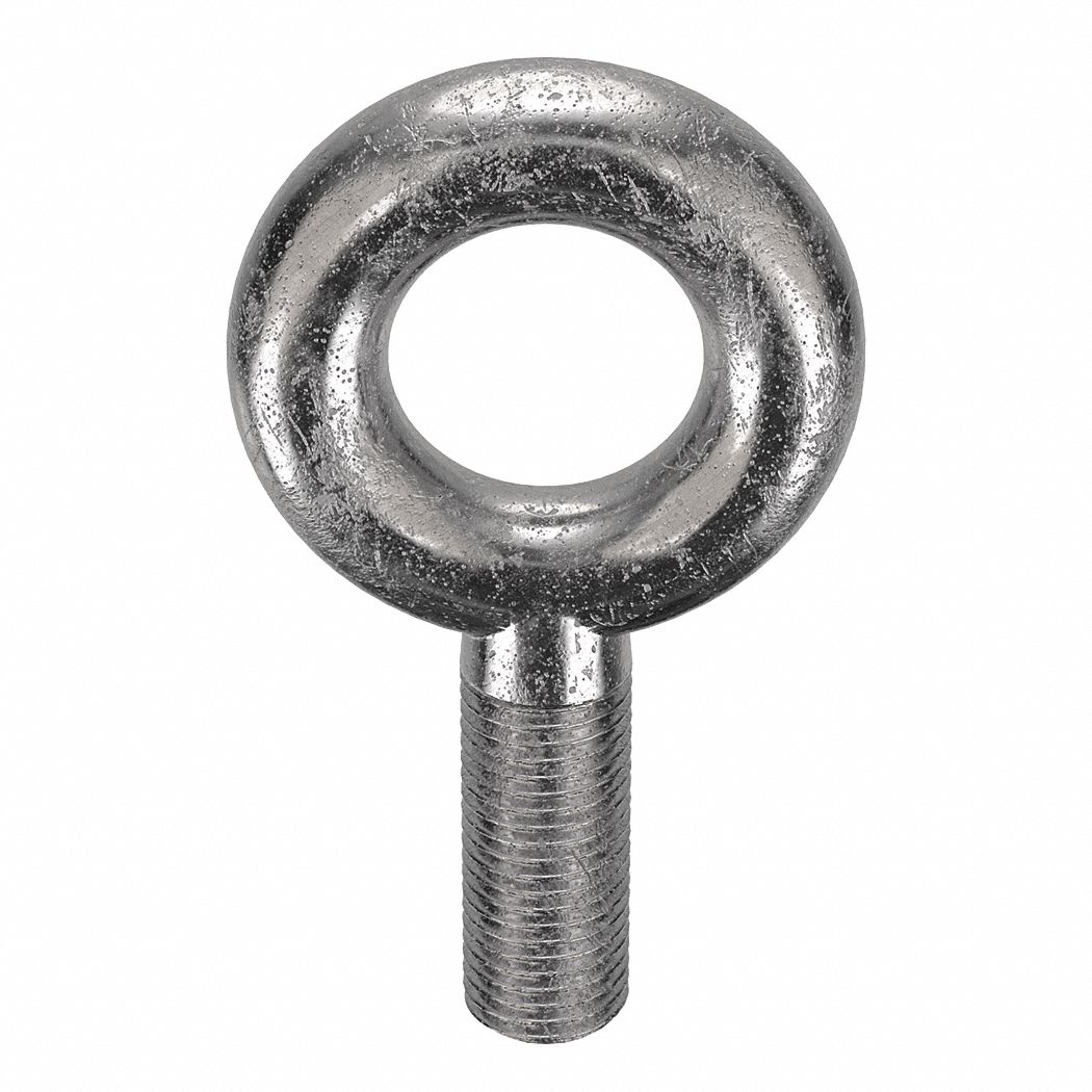 Without Shoulder, 304 Stainless Steel, Machinery Eye Bolt 19L136