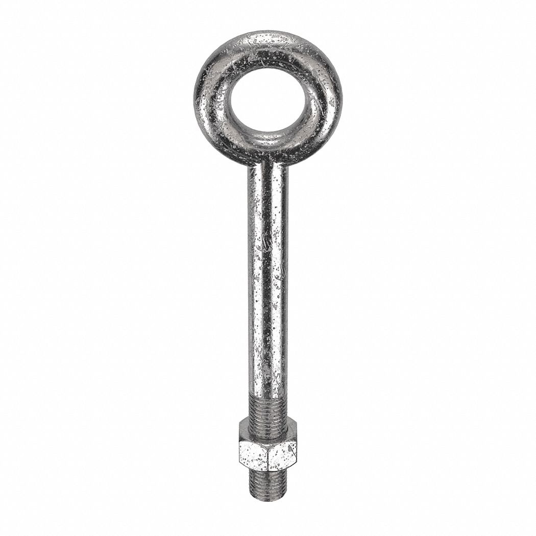 Without Shoulder, 316 Stainless Steel, Machinery Eye Bolt 19L187N2012316SS12 Grainger
