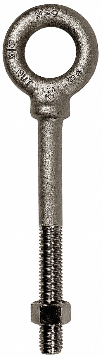 BOULON OEIL P/MCHN,INOX 316,LO 3 25/32PO