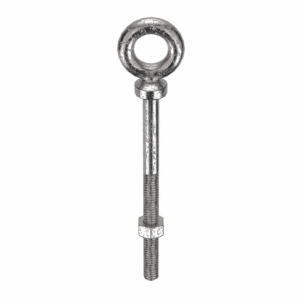 Machinery Eye Bolt: With Shoulder, 316, Stainless Steel, Plain, 5/16"-18 Thread Size