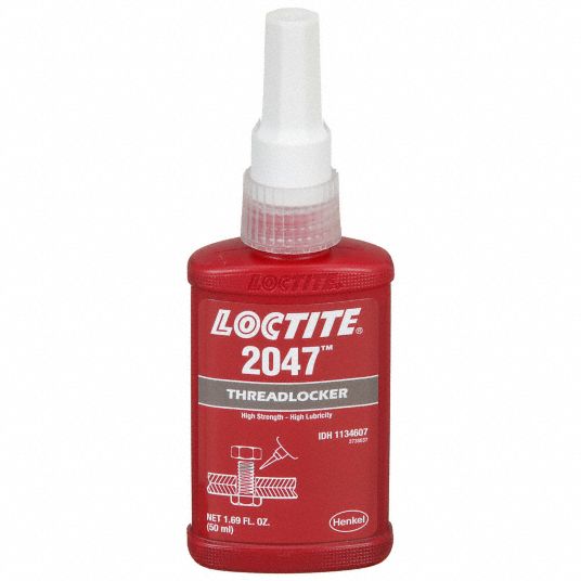 LOCTITE, 2047, Black, HighLubricity and Strength Threadlocker 19L453