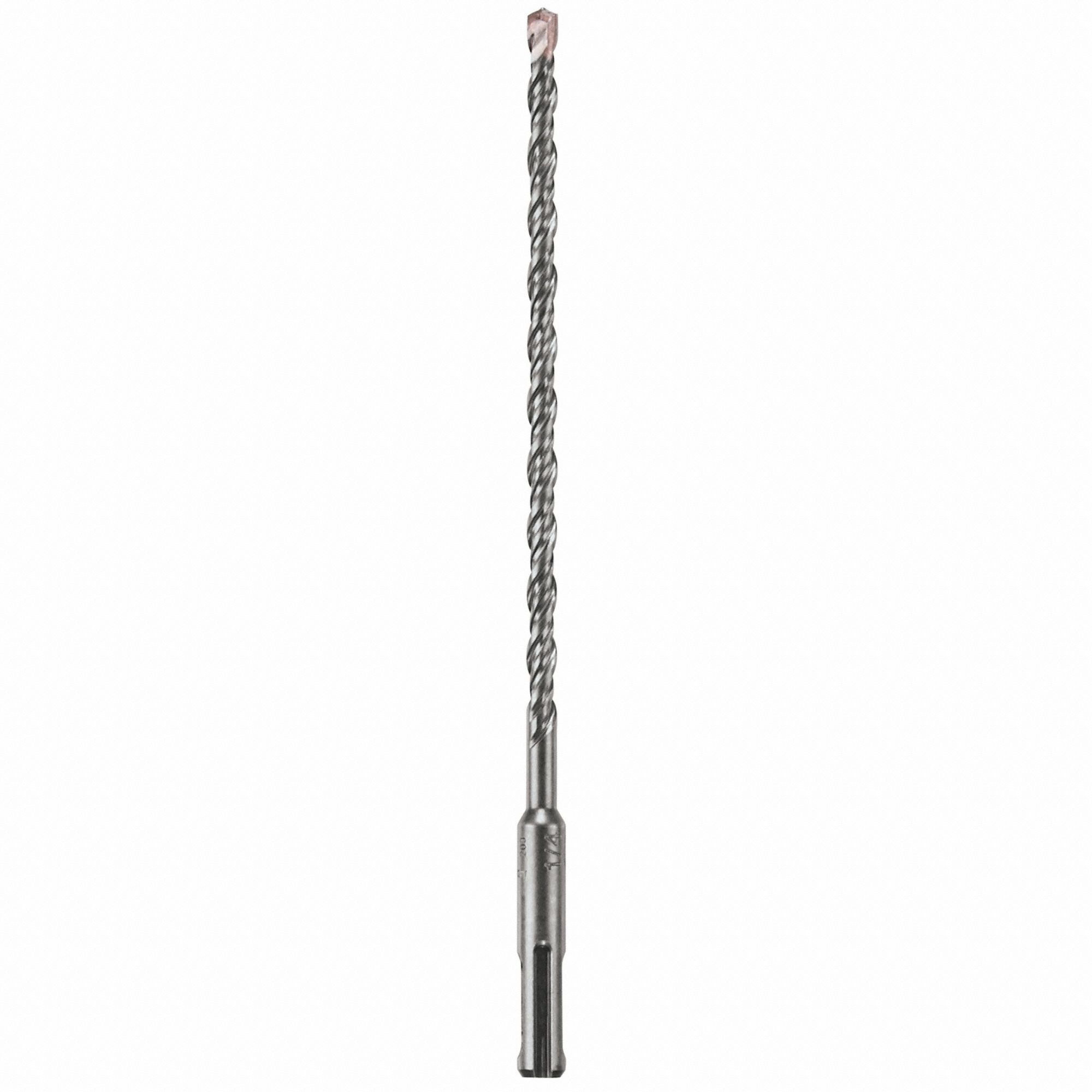 ROTARY HAMMER DRILL BIT, ¼ IN BIT SIZE, 6 IN MAX DRILLING DEPTH, 8 IN L, CARBIDE