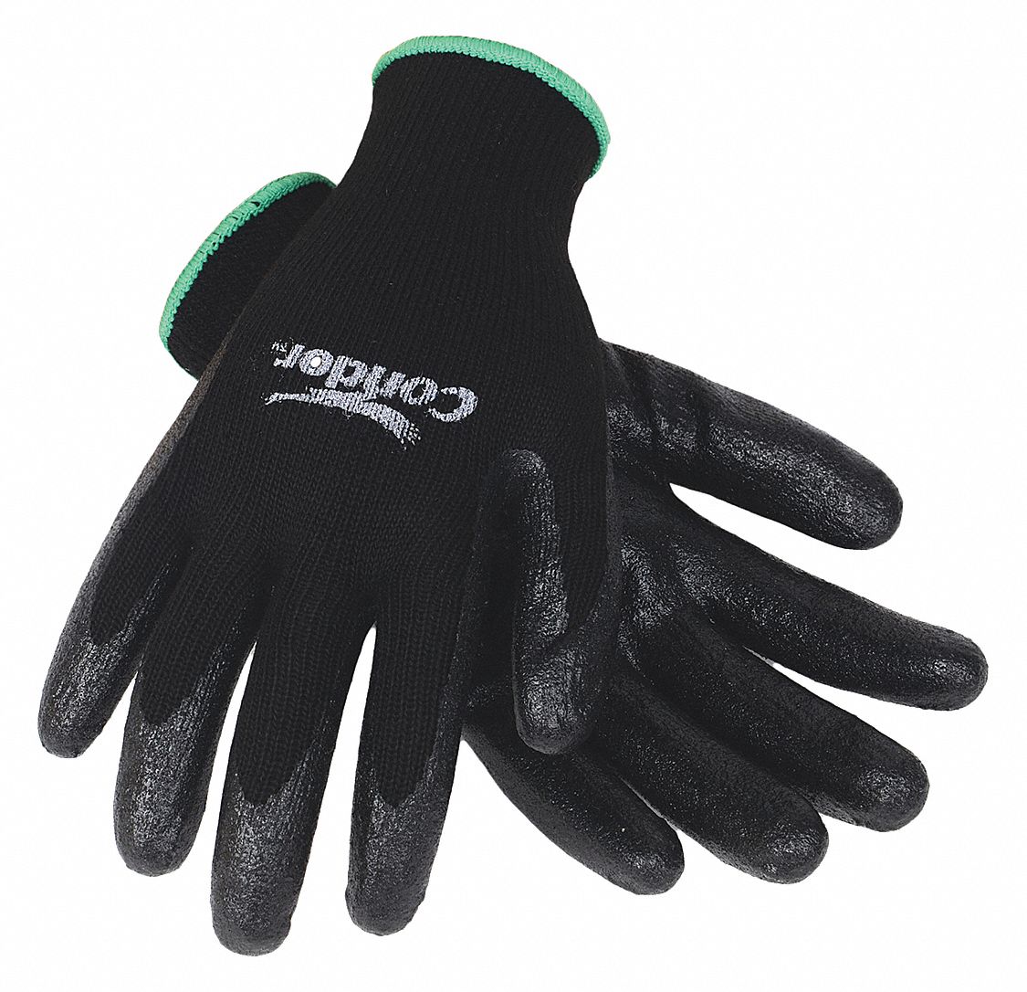CONDOR Coated Gloves, Polyester, S, PR - 19L525|19L525 - Grainger