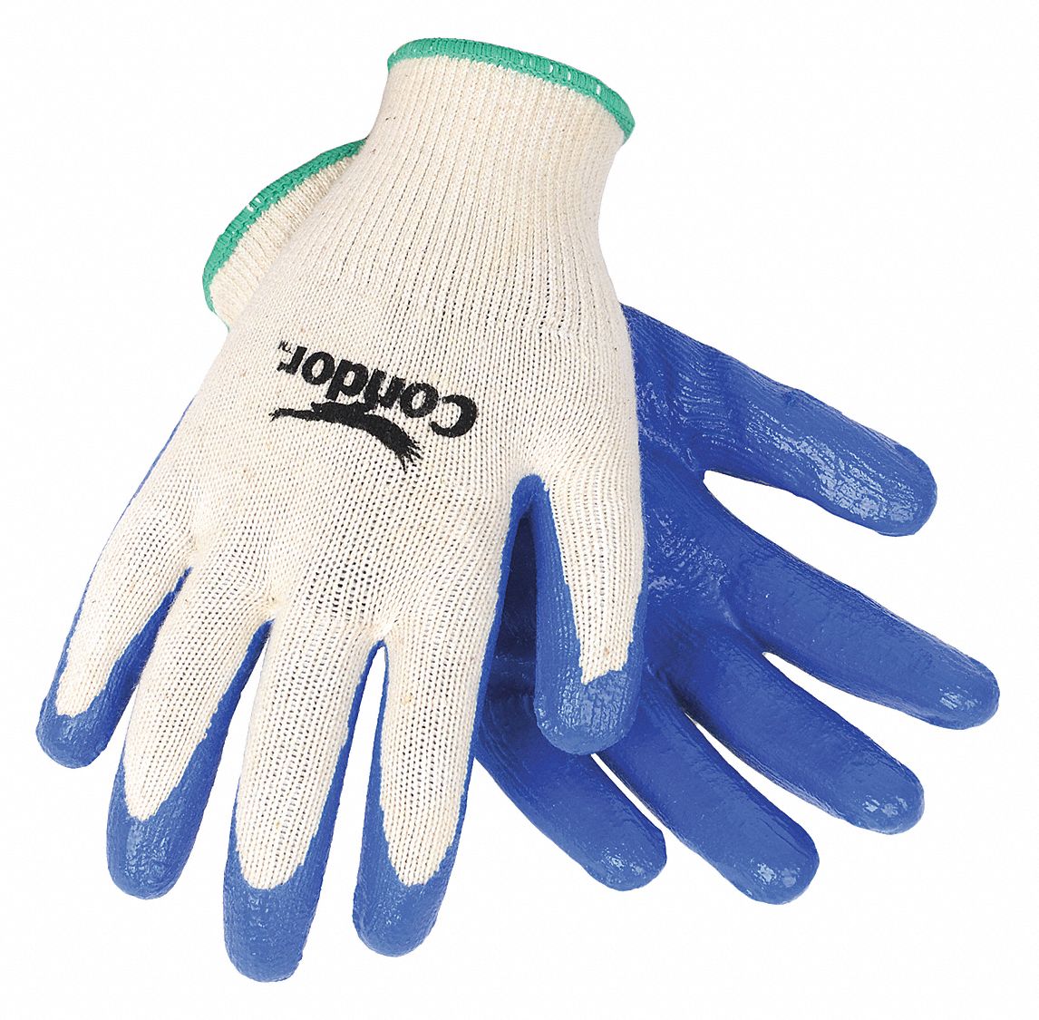 COATED GLOVES, XL (10), SMOOTH, NITRILE, DIPPED PALM, ANSI ABRASION LEVEL 4, BLACK