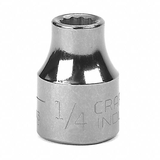 Socket, 3/8 in Drive Size, Chrome Finish - Grainger