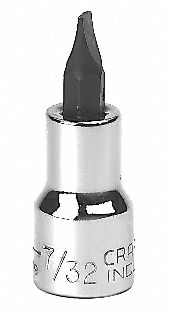 Screwdriver Socket, 3/8 in Drive Size, Chrome Finish Grainger