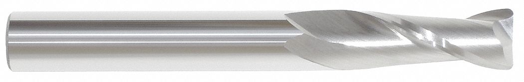 Corner Radius End Mill: Carbide, 2 Flute, 1" Mill Dia, 1-1/2" LOC, 0.015" Rad