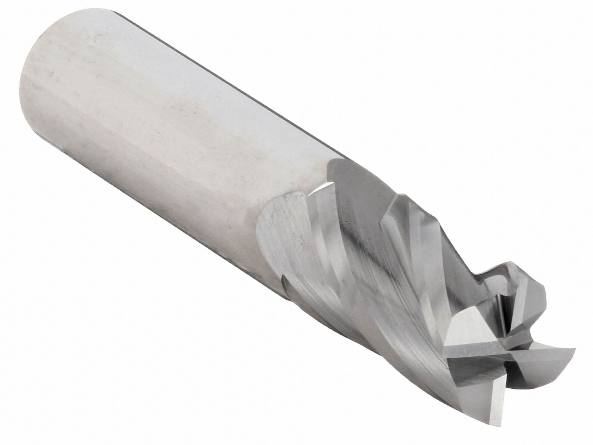 Square End Mill: Carbide, 4 Flute, 7/8" Mill Dia, 1-1/2" LOC, 4" OAL
