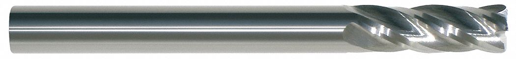 Corner Radius End Mill: Carbide, 4 Flute, 1" Mill Dia, 1-1/2" LOC, 0.015" Rad