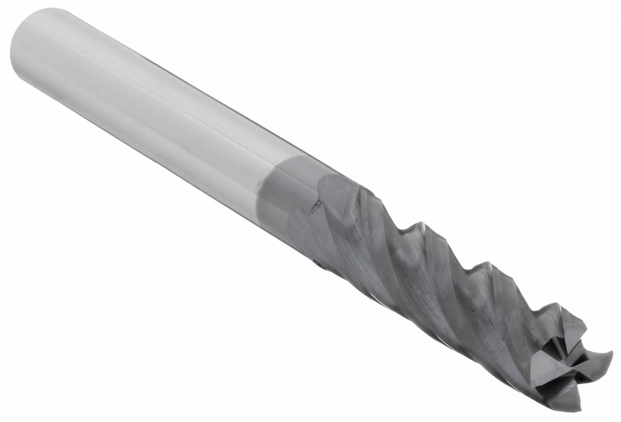 Square End Mill: Carbide, AlTiN Coated, 4 Flute, 7/16" Mill Dia, 2" LOC, 4" OAL