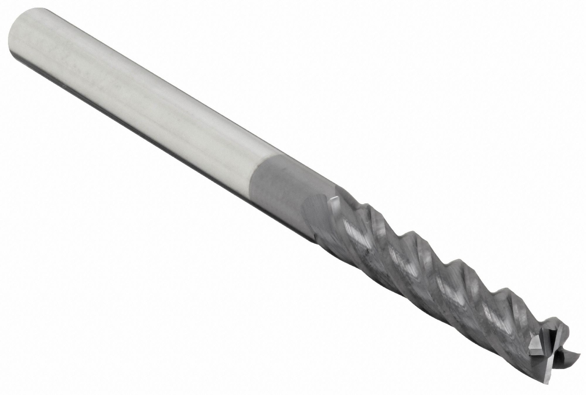 Square End Mill: Carbide, AlTiN Coated, 4 Flute, 3/8" Mill Dia, 1-3/4" LOC, 4" OAL