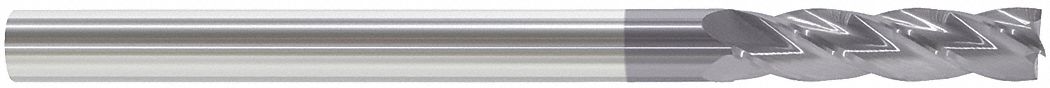 Square End Mill: Carbide, AlTiN Coated, 4 Flute, 5/8" Mill Dia, 1-1/2" LOC, 6" OAL