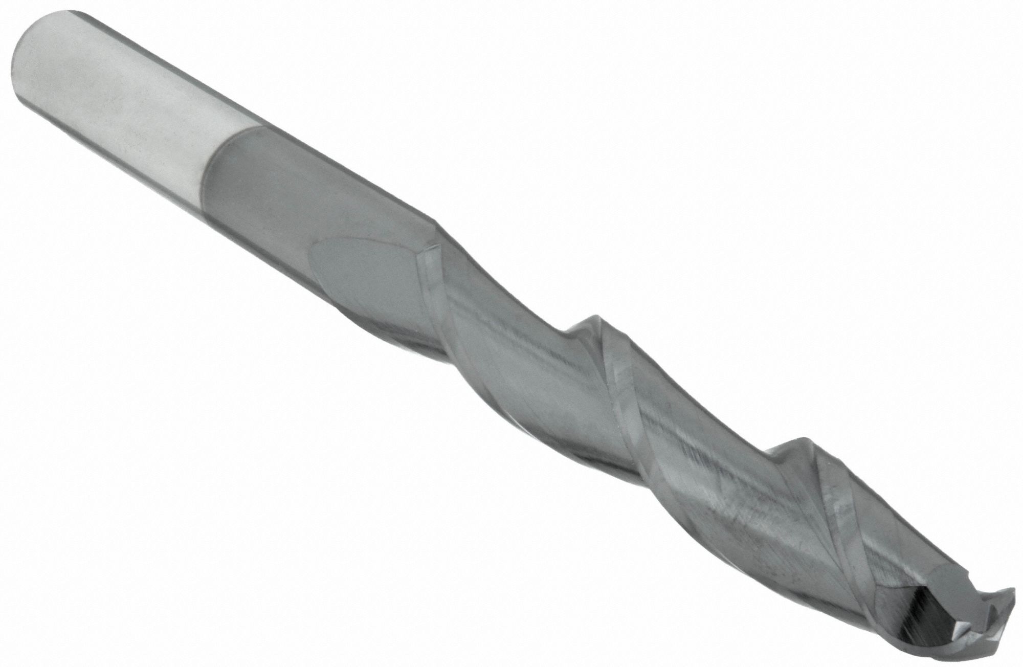 Ball End Mill: Carbide, AlTiN Coated, 2 Flute, 1" Mill Dia, 1-1/2" LOC, 6" OAL