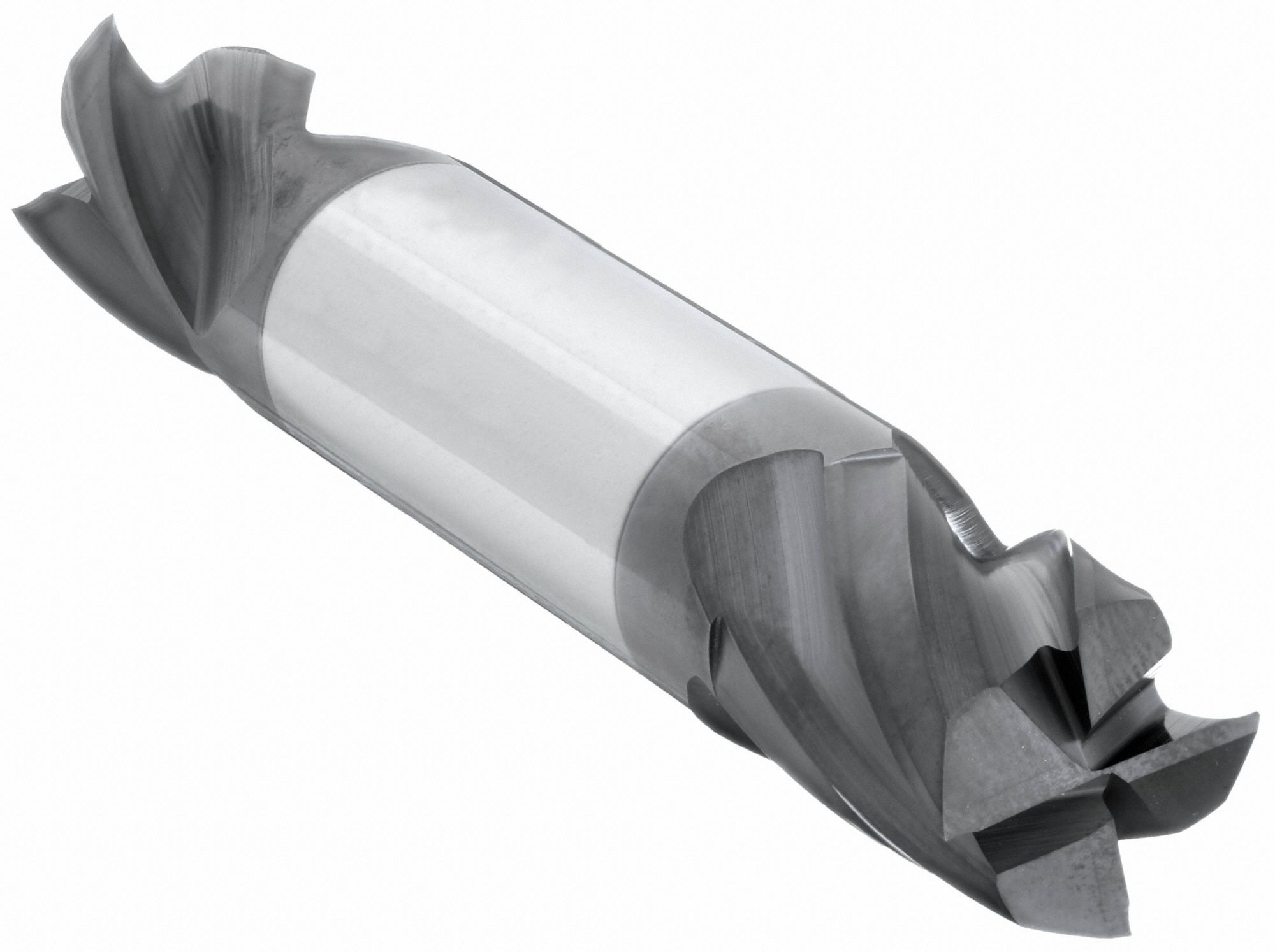 Square End Mill: Carbide, AlTiN Coated, Double End, 4 Flute, 1/2" Mill Dia, 5/8" LOC