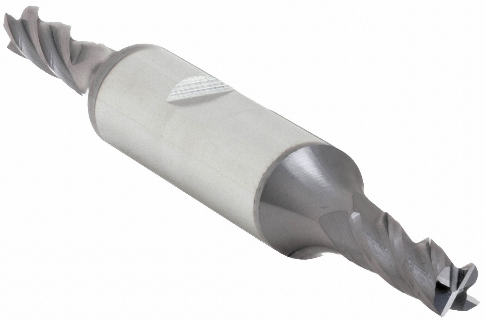 Square End Mill: Carbide, AlTiN Coated, Double End, 4 Flute, 3/16" Mill Dia, 3" OAL