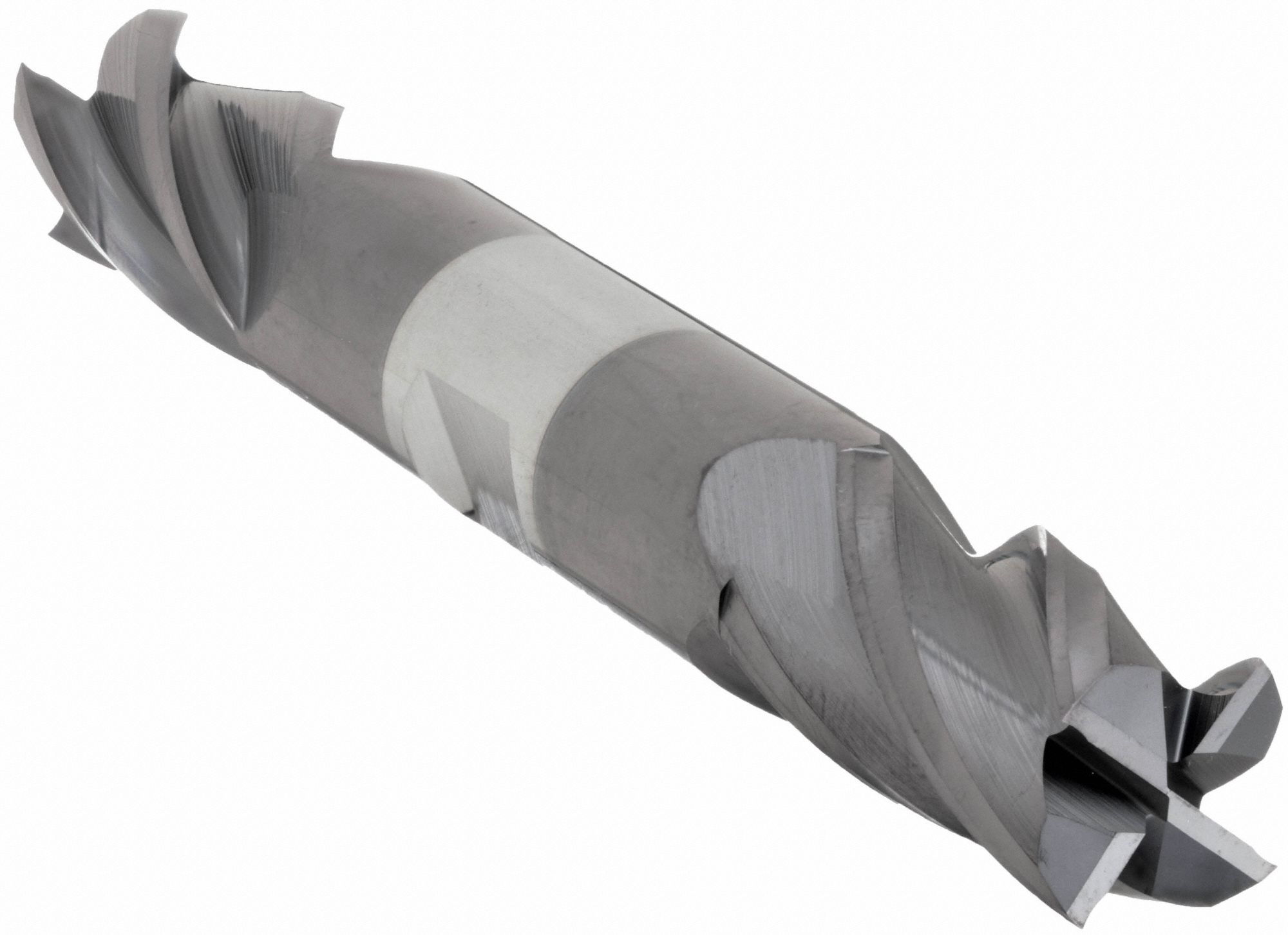 Square End Mill: Carbide, AlTiN Coated, Double End, 4 Flute, 1/2" Mill Dia, 1" LOC