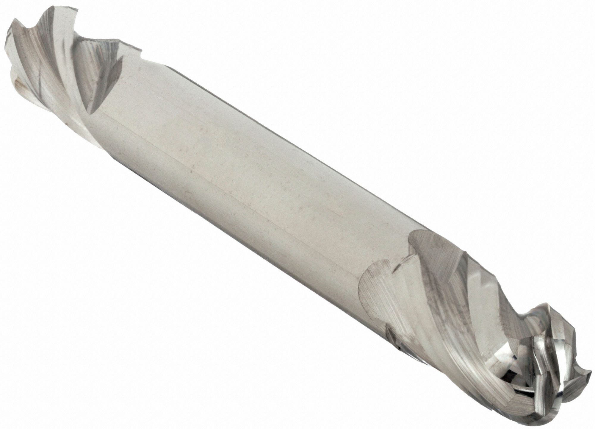 Ball End Mill: Carbide, Double End, 4 Flute, 1/2" Mill Dia, 5/8" LOC, 3" OAL