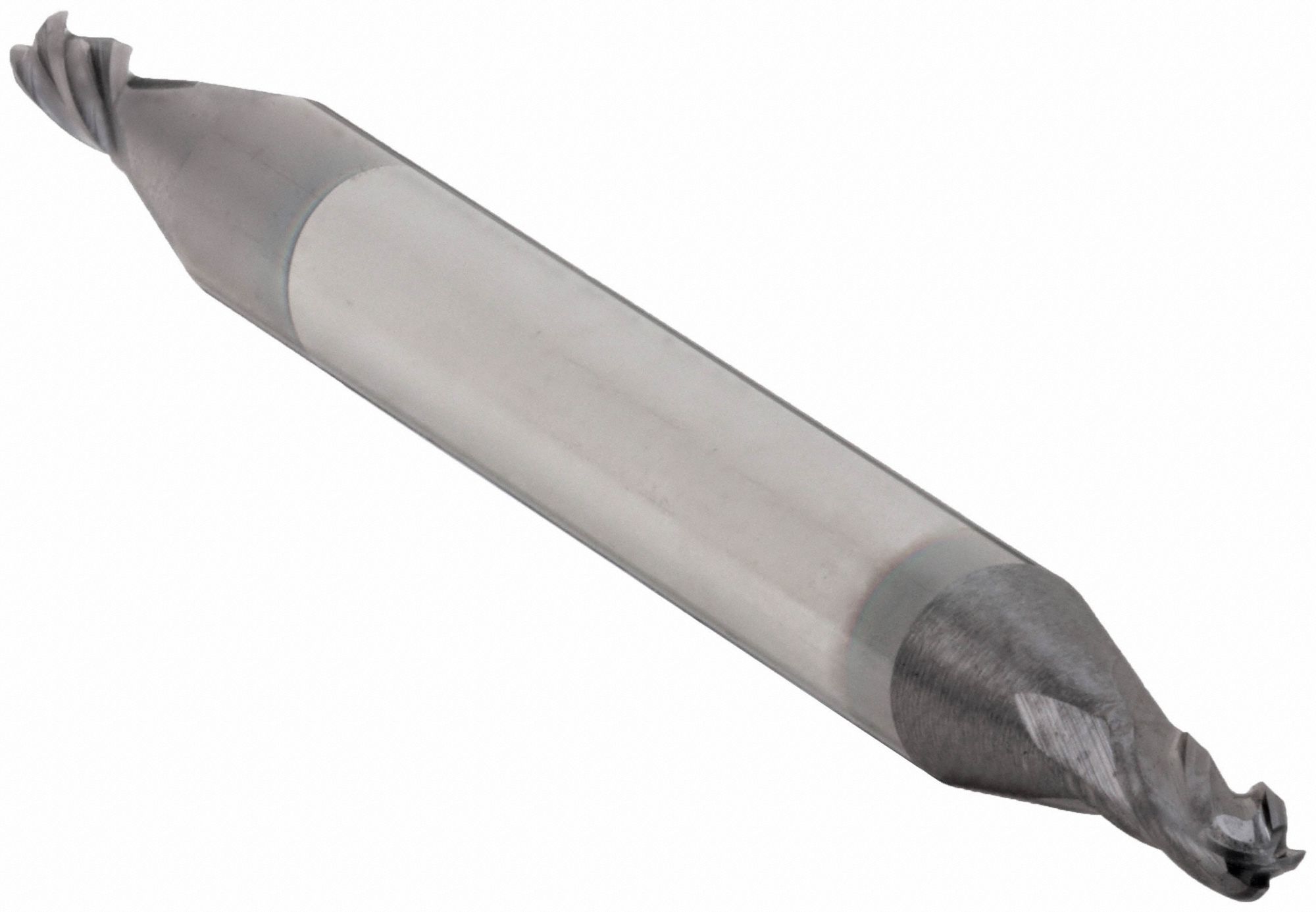 Ball End Mill: Carbide, AlTiN Coated, Double End, 4 Flute, 1/16" Mill Dia, 1/8" LOC