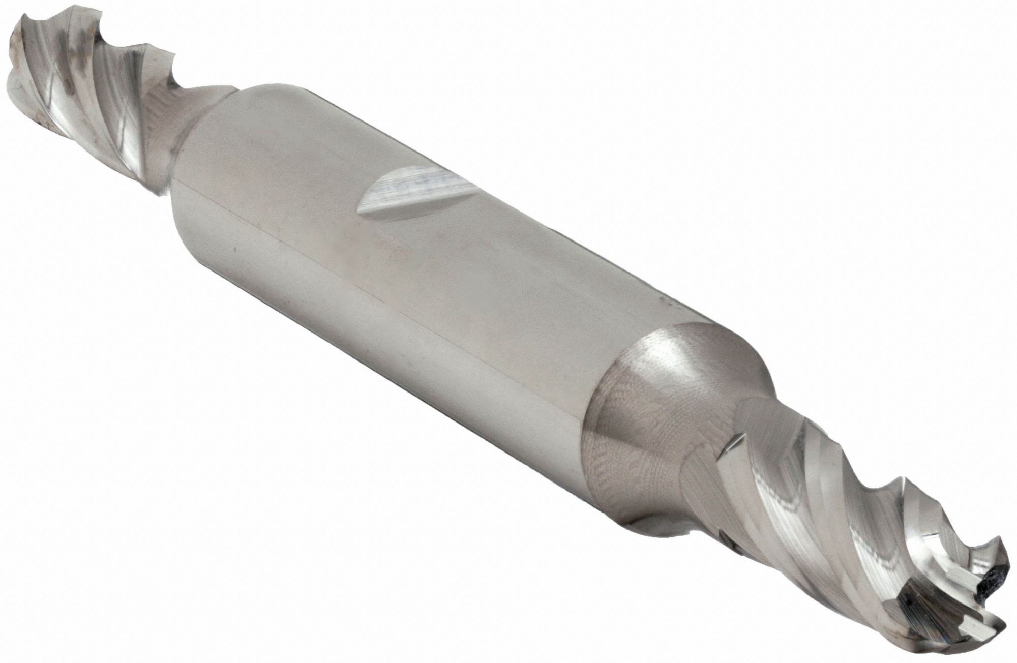 Ball End Mill: Carbide, Double End, 4 Flute, 1/4" Mill Dia, 5/8" LOC, 3-1/2" OAL