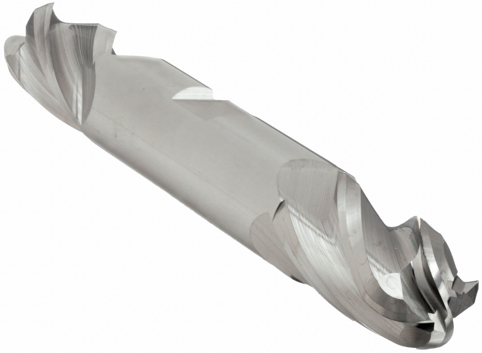Ball End Mill: Carbide, Double End, 4 Flute, 1/2" Mill Dia, 1" LOC, 4" OAL