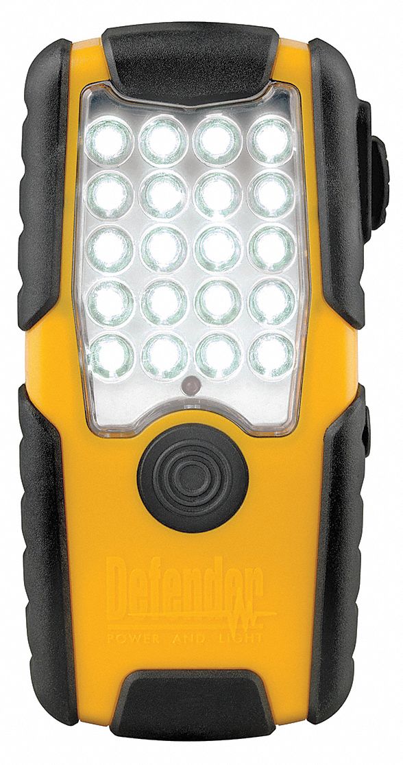 DEFENDER Industrial LED Handheld Flashlight, Plastic, Maximum Lumens