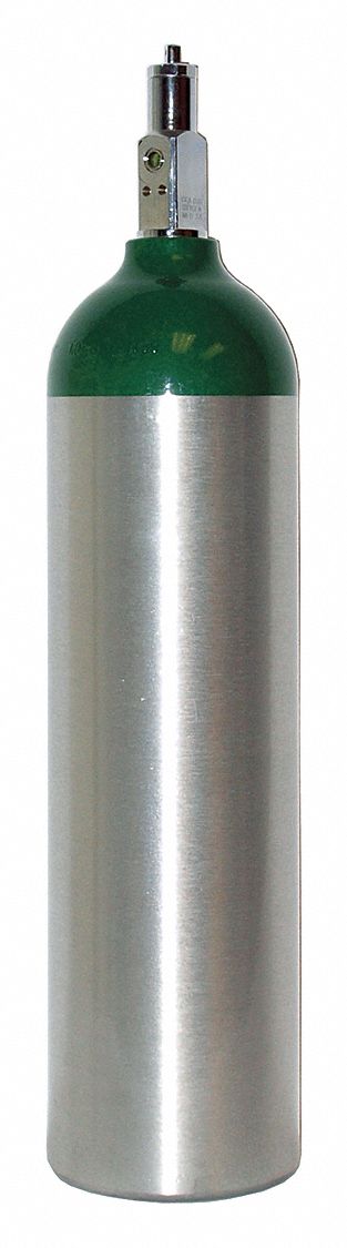 MERET PRODUCTS MD Medical Oxygen Cylinder, 398L Capacity, Aluminum, 4 ...