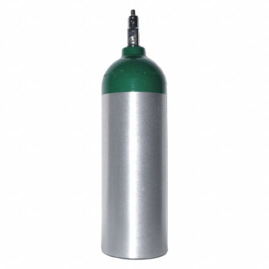 MERET PRODUCTS, 398 L Capacity, Aluminum, MJD Medical Oxygen Cylinder ...