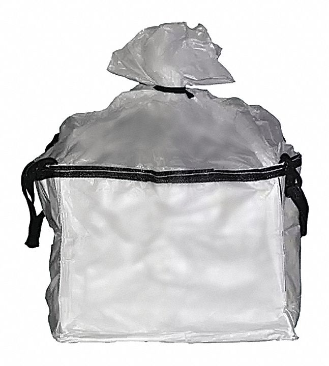 Bulk Bags: 35 in Outside Lg, 35 in Outside Wd, 35 in Outside Ht, 33 cu ft Volume Capacity, White