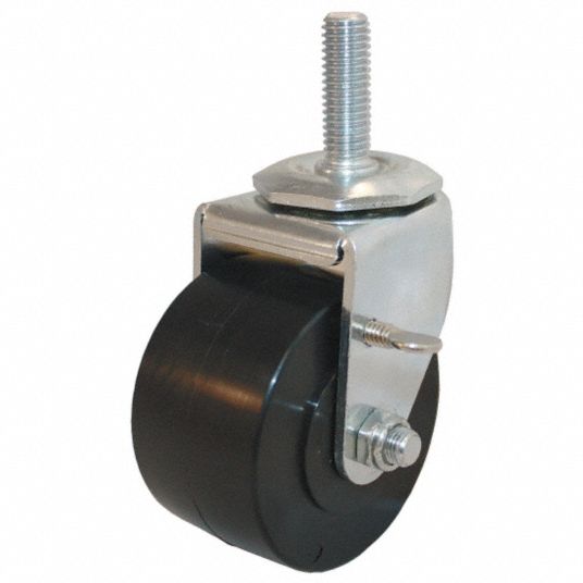 GRAINGER APPROVED Stem Caster, 3 in Wheel Dia., 500 lb Load Rating