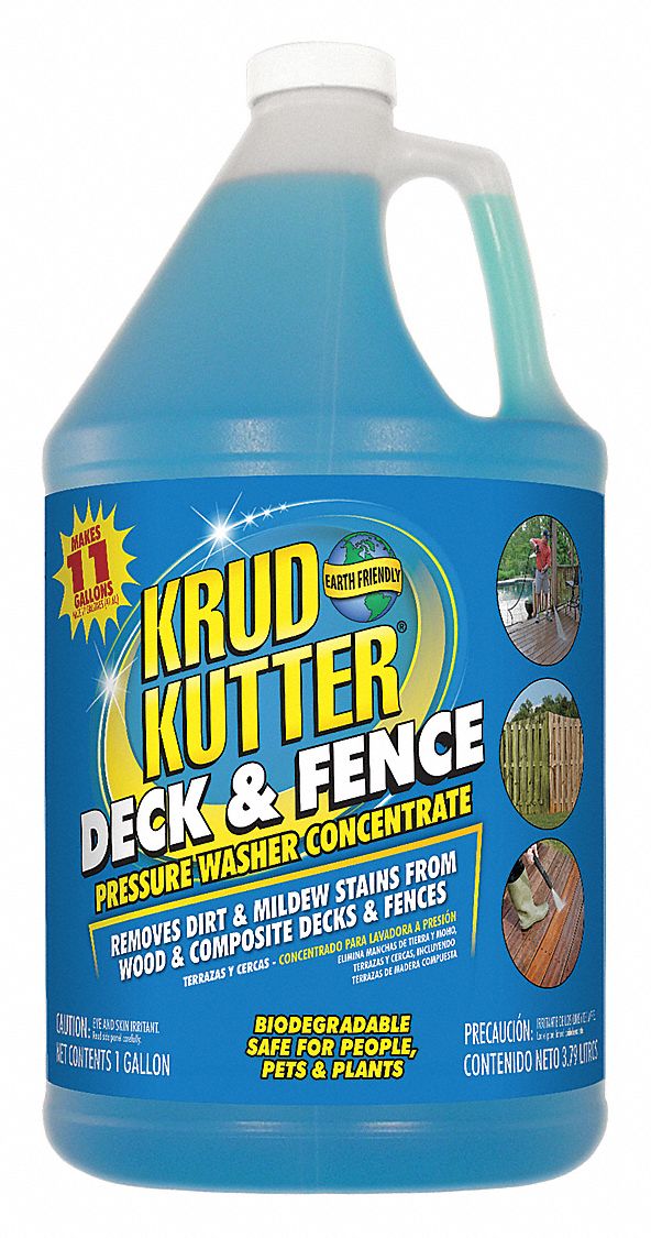 KRUD KUTTER Deck and Fence Cleaner, 1 gal. Size, For Use 