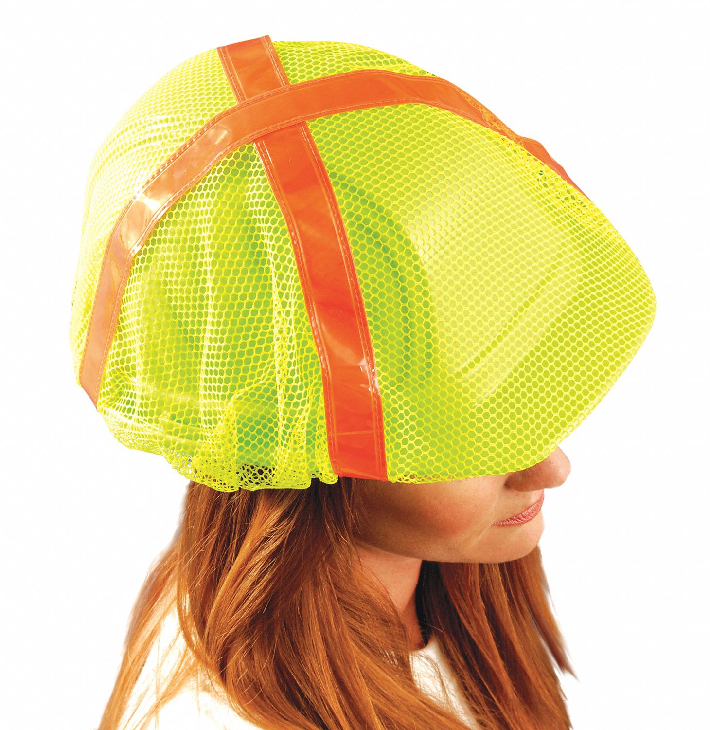 OCCUNOMIX V896 RY Hard Hat Cover Polyester Mesh Yellow PK 10 21844569669 eBay