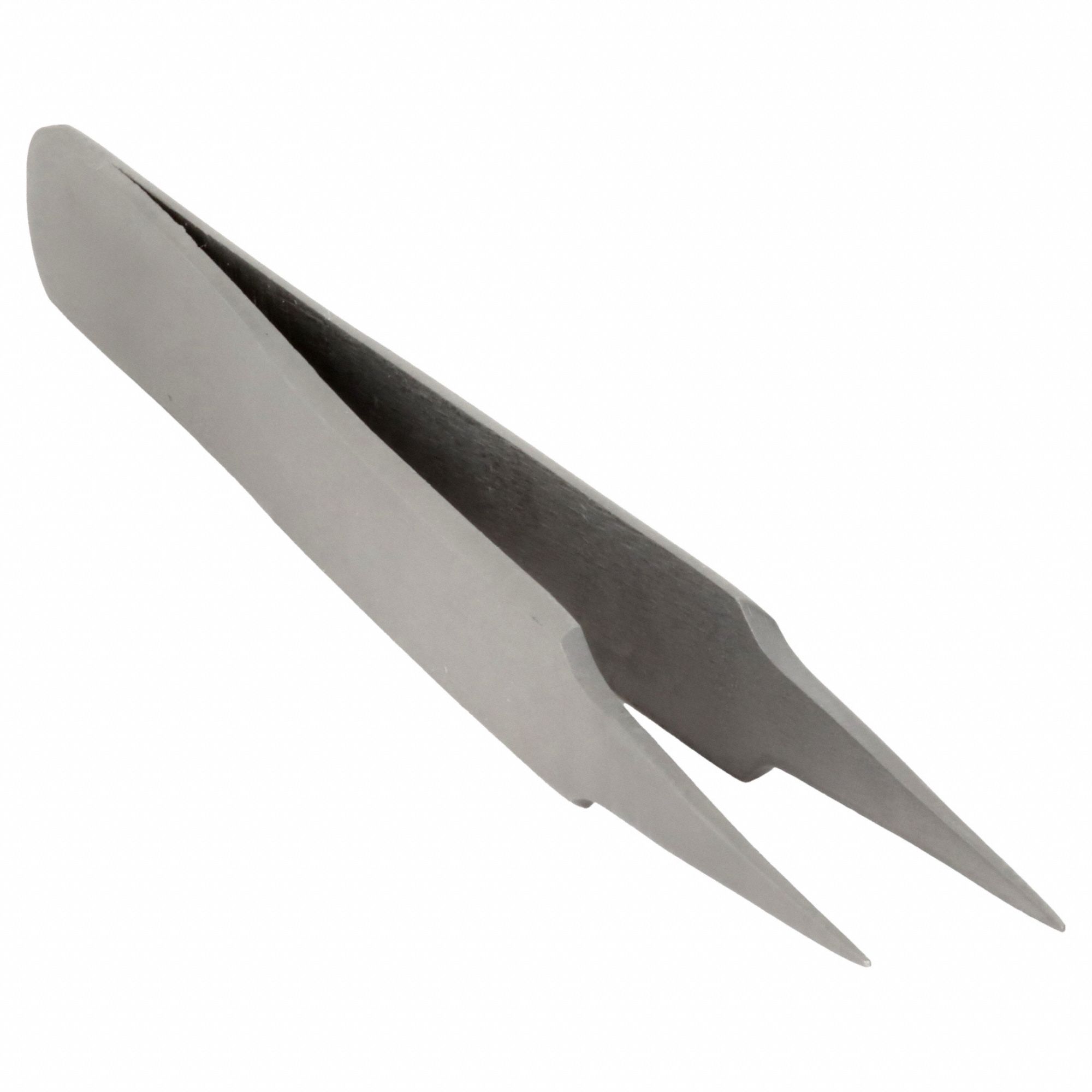Tweezers: Titanium, Point, Relieved Tip, 0.85 mm Tip Thick