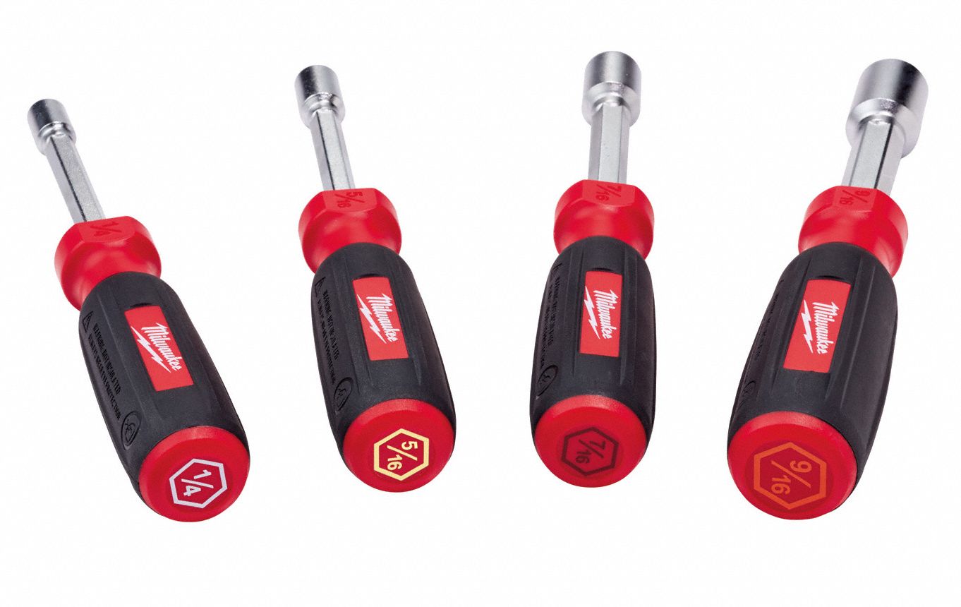 MILWAUKEE Hollow Shank Nut Driver Set 19MU7248222404 Grainger