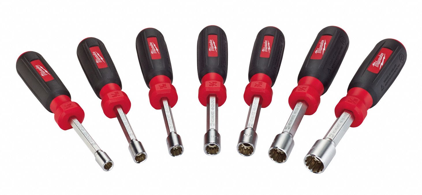 MILWAUKEE Hollow Shank with PassThru Nut Driver Set 19MU844822